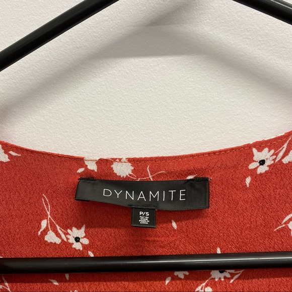 NEW - DYNAMITE LONG SLEEVE MAXI DRESS FLORAL FALL / SIZE SMALL - Picture 4 of 10